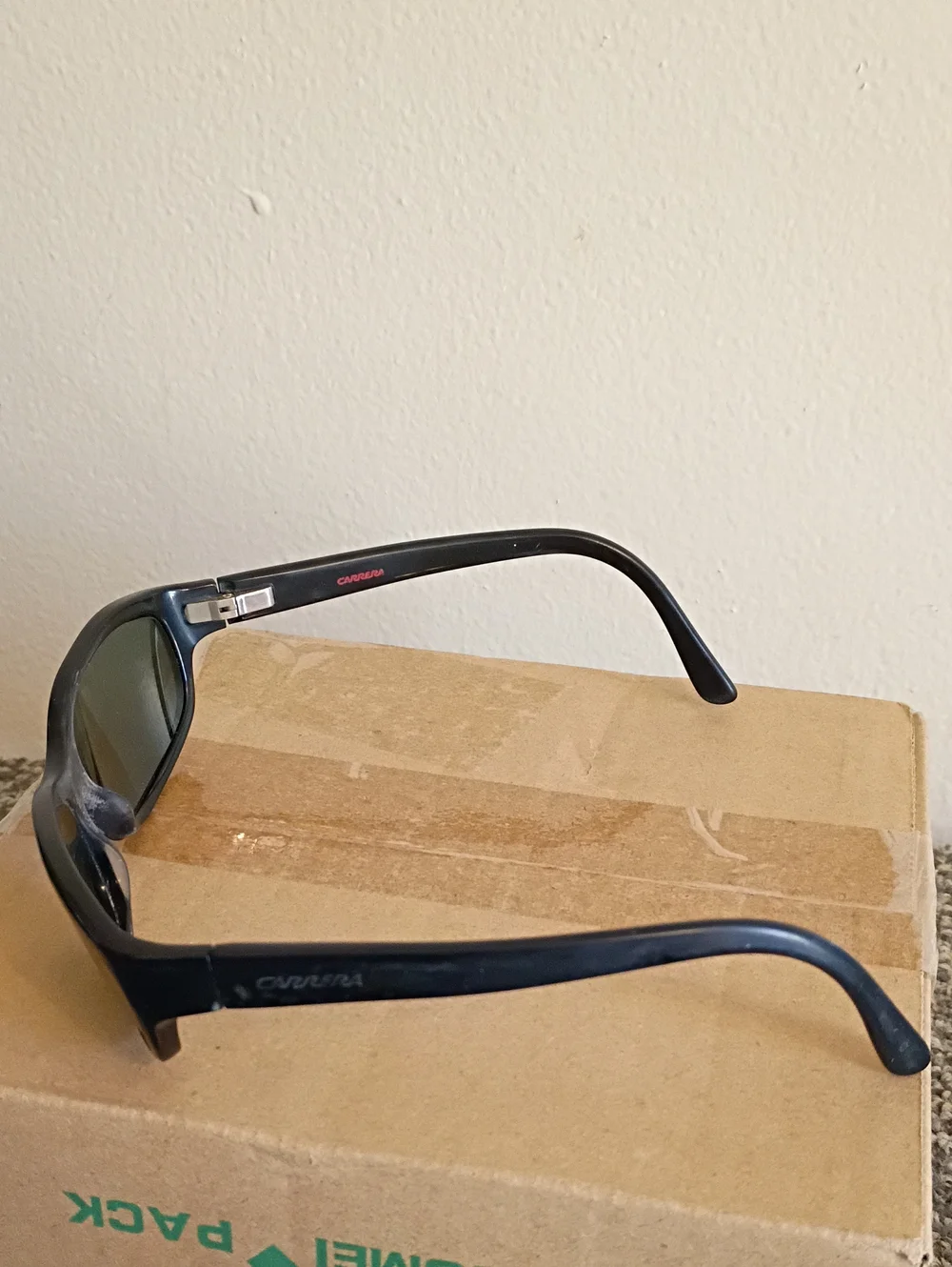 Carrera Men's Black Frame Sunglasses with Dark Lenses Frames Only